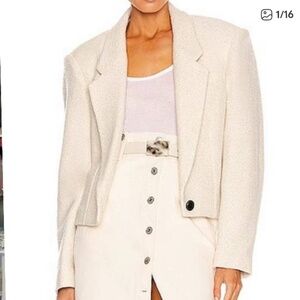 Isabel Marant Etoile Ecru Ivory Maden Single Button Jacket in Size 34
